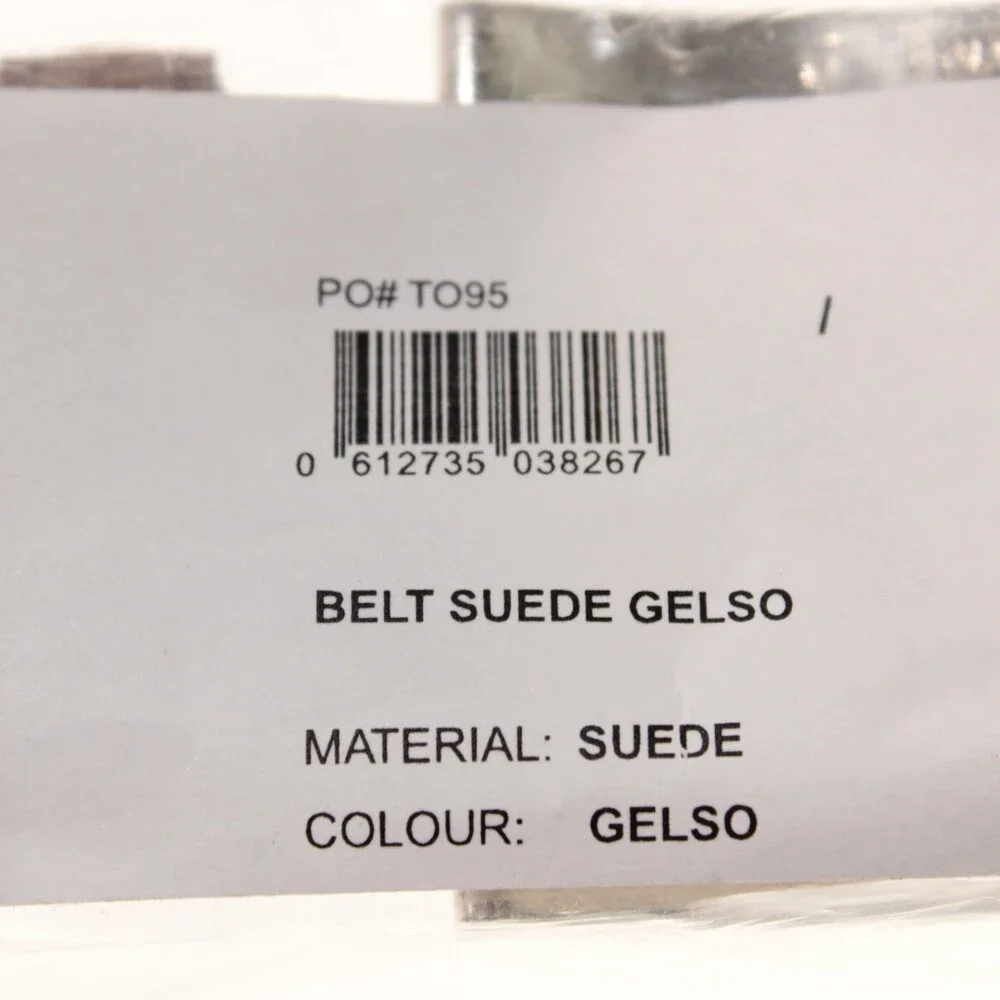 Di Bianco NWT Cut to Size Dress Belt In Solid Brown Suede Leather One Size